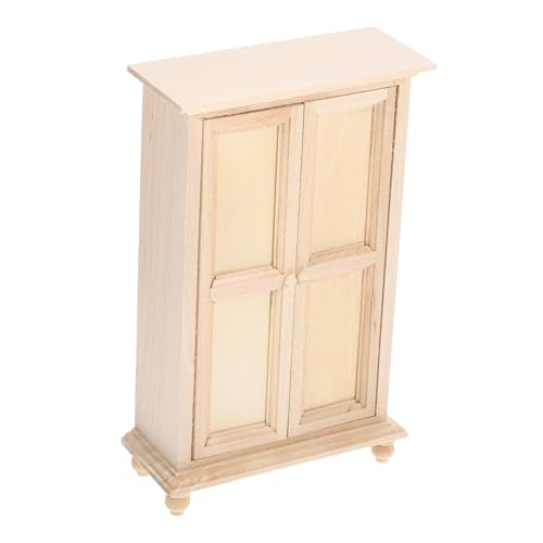 DRESSOOS Miniatur Holzschrank Für Puppenhaus Modell Möbel Kleiderschrank Mit Grundriss Dekoration Für Puppenhaus Spielzeug Und Miniatur Einrichtung Perfekt Für Kreative Rollenspiele von DRESSOOS