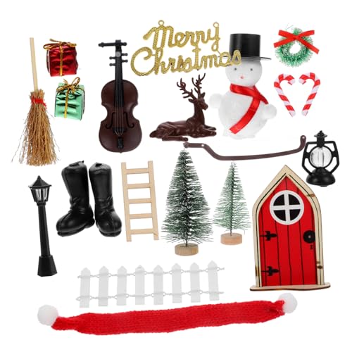 DRESSOOS Miniatur Weihnachtsdeko Set Für Puppenhaus 1 Set Aus Festlichen Ornamenten Ideal Für Die Weihnachtsbaum Dekoration Und Puppenhaus Küchen Szenen Vielseitige von DRESSOOS