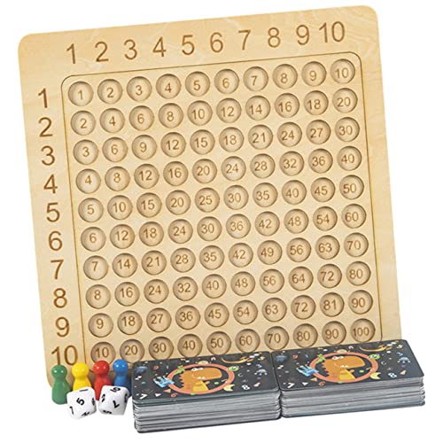 DRESSOOS Multiplikationstisch Kinderbrettspiel Kinderbrettspiele Lernspiele Multiplikationsspiele Mathe Brettspiele Mathe Spiele Für Kinder 8–12 Multiplikationsbrettspiele von DRESSOOS