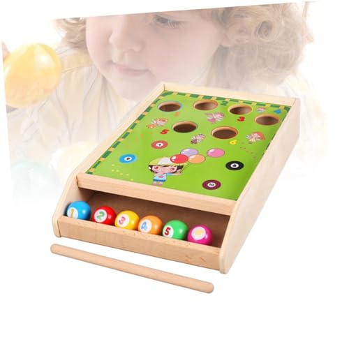 DRESSOOS Pädagogisches Billardspielzeug Mini-billardtisch Billard-spieltisch Tisch-billardtisch Mini-Spielzeug Holzspielzeug Desktop-Spielzeug Spielzeuge Kind Einstellen Puzzle Bambus von DRESSOOS