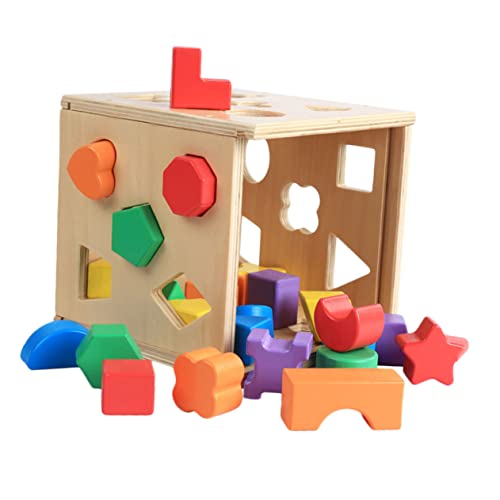 DRESSOOS Pädagogisches Holzbausteine Set Für Formsortierspielzeug Bunten Farben Ideal Für Kreative Spielstunden Fördert Feinmotorik Und Problemlösungsfähigkeiten 20 Teilig von DRESSOOS