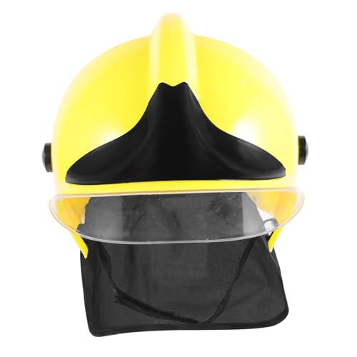 DRESSOOS Party-Requisiten Feuerwehrmannhut Feuerwehrmütze für Erwachsene Cosplay-Feuerwehrhut safety helmet security cap Cosplay-Feuerwehrhelm Partygeschenke für Feuerwehrleute Stoff Yellow von DRESSOOS