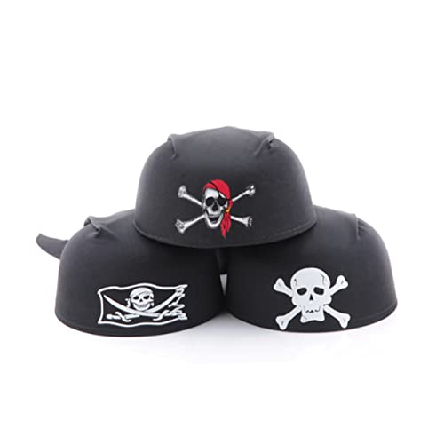 DRESSOOS Piratenmütze karnevals hut faschings hut piratin hut partyartikel trachten hut Cupcake-Topper überqueren Piratenhüte Cosplay Requisiten Party-Dekorationshut Piratenhut Skelett von DRESSOOS