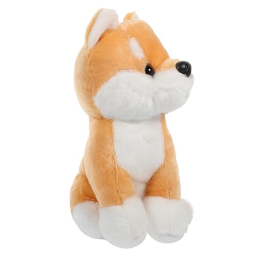 DRESSOOS Plüsch-Welpenpuppe Kinder Kuscheltier Dog Hunde Artikel Hundestofftier hundespielzeug Kleintierspielzeug Stoffhund groß Hund Stofftier Kawaii Stofftier PP Baumwolle Orange von DRESSOOS