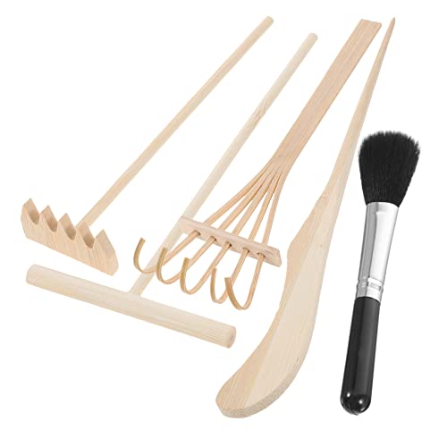 DRESSOOS Sandmalerei Für Kinder Miniatur Rake Set Für Sandmalerei 5 Teiliges Zubehör Für Sandtischkunst Enthält Sand Rake Zahnrechen 5 Zinken Rechen Spachtel Und Pinsel Ideal Für Kreative von DRESSOOS