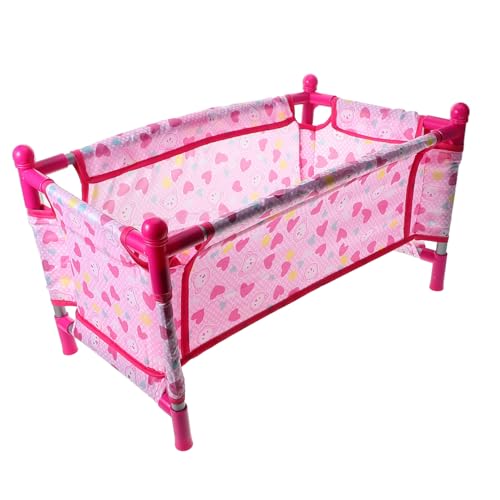 DRESSOOS Puppenbett Spielzeugbett Für Babypuppen Puppenhaus-etagenbett Babybett Für Puppen Puppenhaus Spielzeug Mini-möbel Puppenhaus-minibettmodell Miniatur-puppenstubenbett Stoff von DRESSOOS