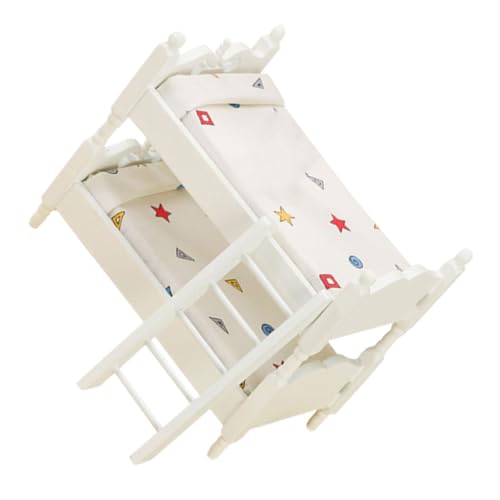 DRESSOOS Puppenhaus Etagen Bett Koje Babypuppentrage für Kinder Spielzeug Gabby puppenhaus Schlafzimmer puppenhaus Einrichtung Miniatur-Möbelornament Etagenbett für Puppenschlafzimmer Stoff von DRESSOOS