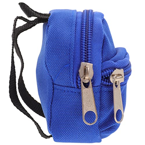 DRESSOOS Puppenrucksack Wohnaccessoires Rucksack Für Puppen Mini Schließfach Spielzeug Rucksäcke Mikroszenenverzierungen Puppe Kostümschmuck Kleine Schultasche Blue Polyester von DRESSOOS