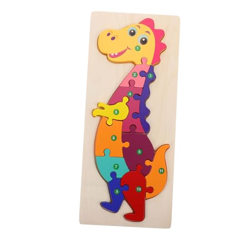 DRESSOOS Puzzle-Bausteine pädagogisches Puzzle Gehirnspielzeug Vorschulspielzeug Denksport-Spiel Lernspielzeug Kinder Puzzle rätselbuch Kinder Cartoon-Puzzle Holzpuzzle für Kinder hölzern von DRESSOOS