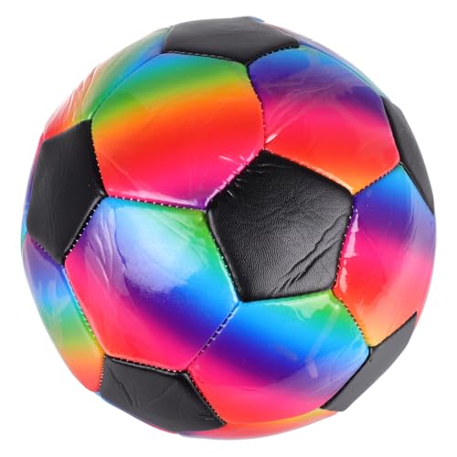 DRESSOOS Regenbogenfußball Fußball 21,5cm Für Jungen Bunter Fußball Kleiner Fußball Fußbälle 21,5cm Fußball Trainieren Fußball Ball Aufblasbarer Fußball 21,5 cm Großer Fußball PVC von DRESSOOS