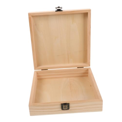 DRESSOOS Schach- Schach Holz Schachkasten Handgefertigte Holzbox Schachspiel Organizer für Brettspiele kleine Truhe für Schmuck hölzern von DRESSOOS