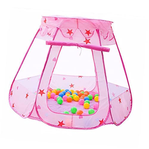 DRESSOOS Schloss Spielzelt Tent Kinder zelte Tent for Kinderzelt für Kindergarten Ozeankugelzelt für Kinder Kinderspielhaus für drinnen Zelt Hexagon Kinderspielzelt Rosa von DRESSOOS