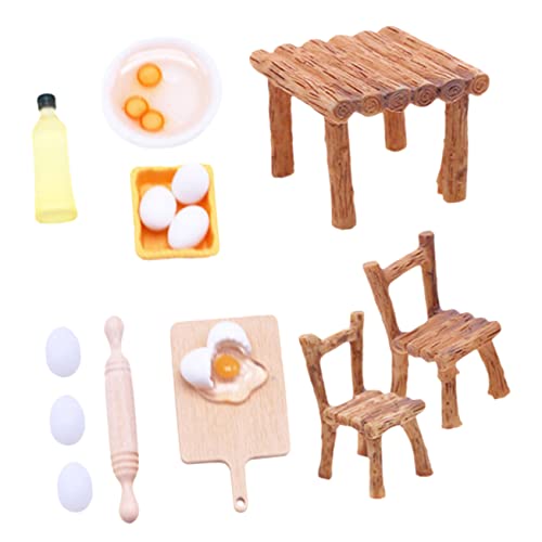 DRESSOOS Set Mini Möbelschmuck Miniatur Stuhlmodelle Puppenhausmöbel Im Modernen Stil Ideal Für Dollhouse Küche Und Miniatur Tisch 1 Set von DRESSOOS