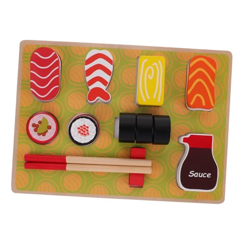 DRESSOOS Set Sushi Spielzeug Für Kinder Rollenspiel Kinderspielzeug Rollenspiel Küchenspielzeug Rollenspiel Sushi Für Kinder Essen Spielen Lernspielzeug Holz von DRESSOOS