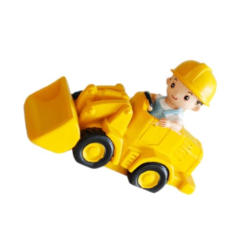 DRESSOOS Simulations-Bulldozer technische Lkw-Topper Fahrzeuge Kuchendekoration kinder puppenwagen kinderspielzeug auto boy toys Konstruktionsmodelle Spielzeug für Baufahrzeuge Harz Yellow von DRESSOOS