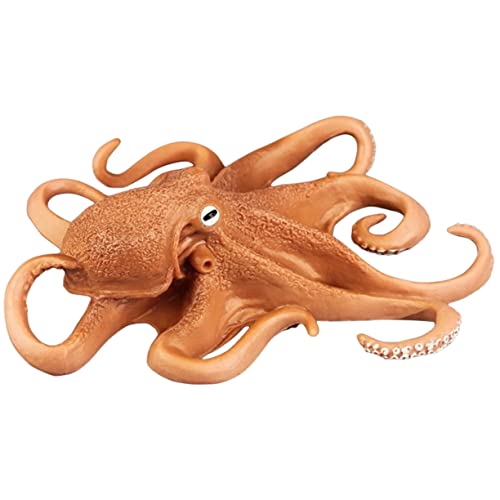 DRESSOOS Simulierter Oktopus Meerestierhandwerk Meeresdekorationen Für Zu Hause Oktopus Stofftier Ozeandekorationen Interessante Tintenfischfiguren Dekoratives Oktopus-Modell Brown Plastik von DRESSOOS