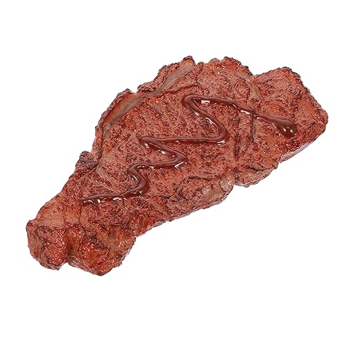 DRESSOOS Simuliertes Steak gefälschtes Steak aussehendes Fleisch Simulation von Steaks mutfak aksesuarları küche armaturen Toy Food-Modell simuliertes Essensspielzeug Plastik Brown von DRESSOOS