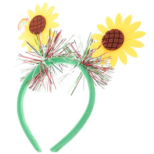 DRESSOOS Sonnenblumen-Stirnband Haarschmuck neuartige Stirnbänder Kopfbedeckung Krone sonnenblumen haarreif party haarreifen Accessoires für Partyfrisuren Party-Haarreifen Plastik von DRESSOOS