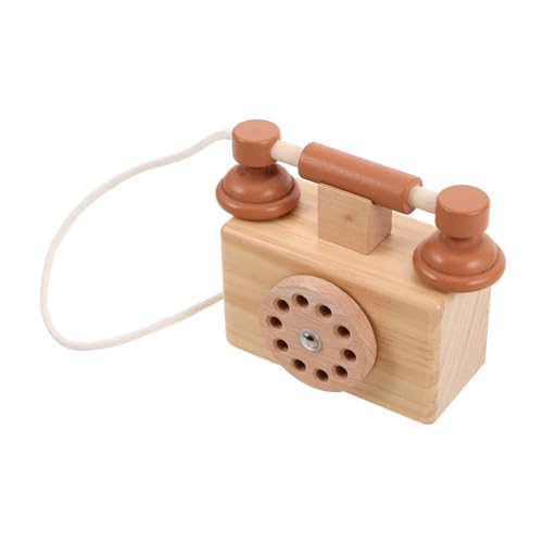 DRESSOOS Spielzeugtelefon Ob11 Puppenhaus Handgemachte Telefone Federmäppchen Für Puppen Retro-telefone Aus Stoff Faltbarer Schminkspiegel Mini-telefone Miniaturmöbel Holz von DRESSOOS