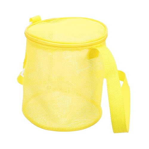 DRESSOOS Strandeimer aufbewahrungssack Storage Bags mesh Bag badeschirmmütze Aufbewahrung von Sandspielzeug Netztaschen für Strandspielzeug Strandtasche Kinderversorgung Oxford-Stoff Yellow von DRESSOOS