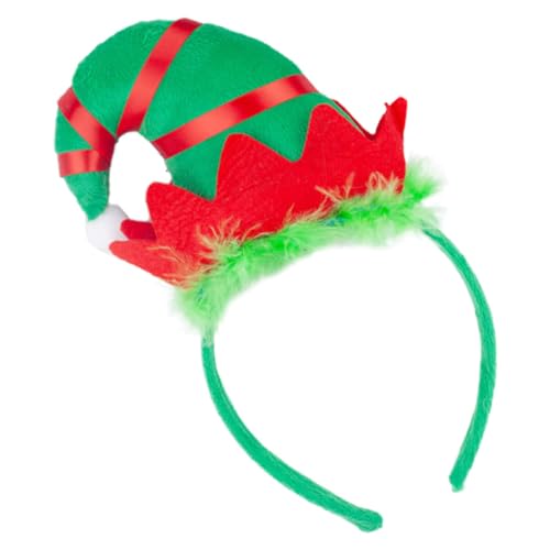 DRESSOOS Süßes Stirnband Weihnachtsdekoration Haarschmuck Für Weihnachten Weihnachtsmannkostüm Party-cosplay-stirnband Weihnachtsmütze Santa Kostüm Frauen Navideños Plastik Green von DRESSOOS