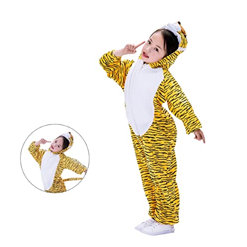 DRESSOOS Tiger Kostüm Für Tierkostüm Für Rollenspiele Karneval Und Fasching Unisex Outfit Für Jungen Und Mädchen Größe M Perfektes Verkleidungsset Für Kleine Tierfreunde von DRESSOOS