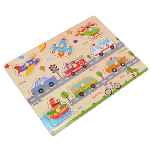 DRESSOOS Transportpuzzle Aus Holz Für Buntes Lernspielzeug Mit Verschiedenen Mustern Pädagogisches Puzzle Für Kleinkinder Und Babys Ideal Für Erste Spielerfahrungen Und Motorische von DRESSOOS