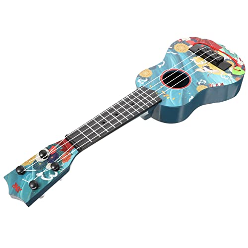 DRESSOOS Ukulele Für Ukulele Zum Verschenken Kindergitarre Kinderspielzeug Ukulele- Für Die Frühe Bildung Gitarrenspielzeug Für Gitarre Für Plastik Blue von DRESSOOS