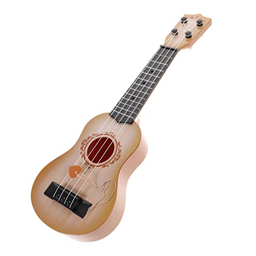 DRESSOOS Ukulele Spielzeug Mini-Ukulele-Spielzeug Musikinstrumente Für Kinder Musikspielzeug Für Kindergitarre Spielzeuggitarre Für Kinder Kinderukulele Für Mädchen Plastik Khaki von DRESSOOS