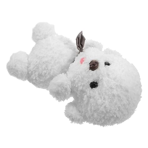 DRESSOOS üsch Hundespielzeug Bichon Frise 25cm Weiches Langlebiges Kuscheltier Für Dekoratives Für Hunde Hochwertiges üschspielzeug Für Kleine Hunde von DRESSOOS