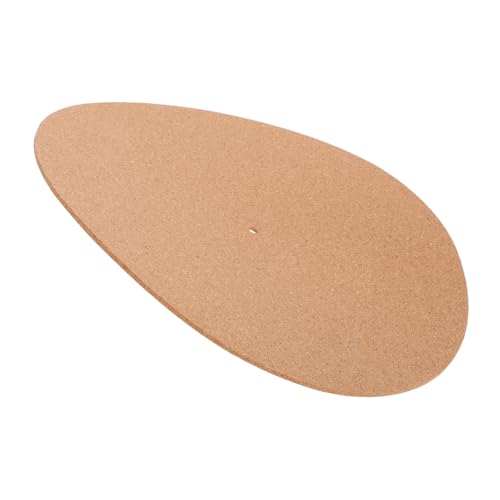 DRESSOOS Vinyl-schallplattenblock Plattenspieler-pad Aus Vinyl Pad Für Vinyl-Schallplatte Schallplattenrutschmatte Aufzeichnungsblock Slipmat Für Plattenspieler Kork Light Brown von DRESSOOS