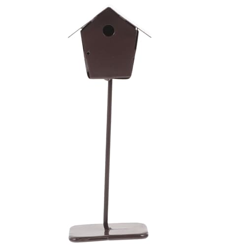 DRESSOOS Vogelnest in Mikrolandschaft Puppenhaus Zubehör Winziger Vogelkäfig Mikro-landschafts-vogelkäfig- Miniatur-vogelkäfig Vogelkäfig-Ornament-Modell Light Brown Schmiedeeisen von DRESSOOS