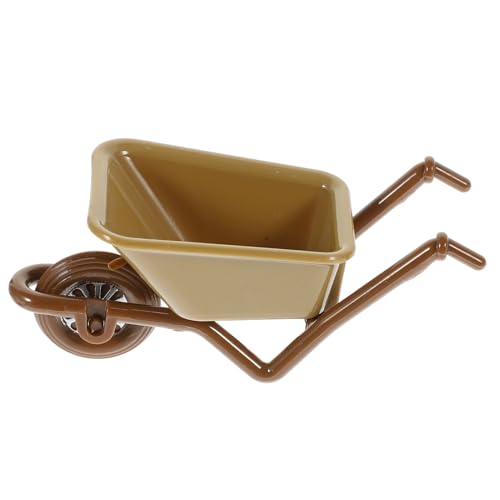 DRESSOOS Warenkorb-Modell Einkaufswagen Für Kinder Spielzeugwagen Spielzeug-einkaufswagen Mini Winzig Schubkarre Feengarten Zubehör Kinderwagen Mikrolandschaftsornament Abs Brown von DRESSOOS