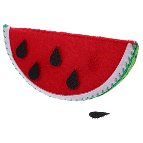 DRESSOOS Wassermelonen Filzspielzeug Essensspielzeug Montessori Lernspielzeug Sensorisches Fruchtspielzeug Wassermelonen Sensorspielzeug Niedliches Obst Plüschspielzeug Küche von DRESSOOS