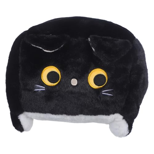 DRESSOOS Würfelkatze-partydekoration Katzenförmige Puppe Kinderpuppenspielzeug Schönes Puppenspielzeug Plüsch-katzenspielzeug Flauschiges Kuscheltier Plüschkatzenpuppe Black Pp Baumwolle von DRESSOOS