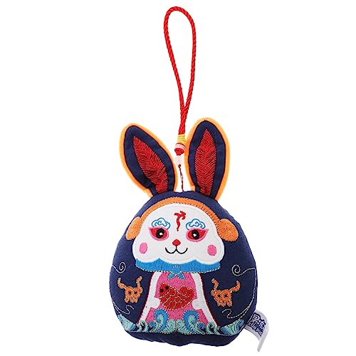 DRESSOOS Wufu-Kaninchen-verzierung Hasen Stofftiere Zartes Hasenspielzeug Kaninchen Stofftier Sternzeichen Hase Puppe Desktop-kaninchenpuppe Kaninchen-Maskottchen- Plüsch Blue von DRESSOOS