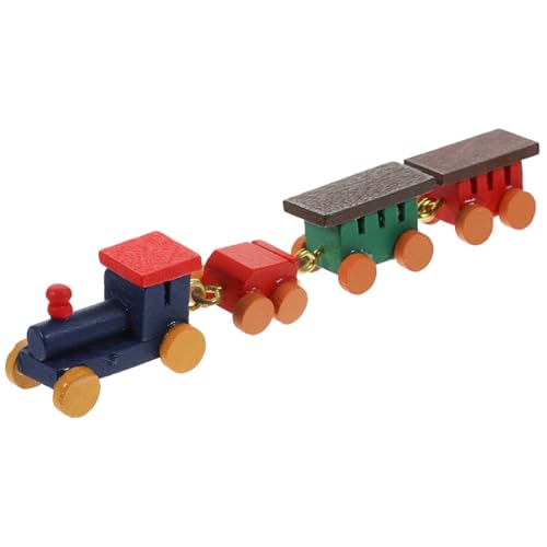 DRESSOOS Zarte Hölzerne Eisenbahn Dekoration Für Puppenhäuser Mini Zug Dekoration Lustiges Miniaturspielzeug Für Kinder Ideal Für Kreatives Spielen Und Dekorieren von DRESSOOS