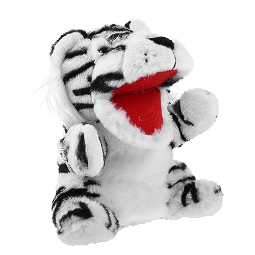 DRESSOOS tierische Marionette Handpuppe weißes Tiger stofftier Story-Time-Marionette interaktives Spielzeug kinderspielzeug Kid Toys tierisches Handspielzeug tierisches Spielzeug Plüsch von DRESSOOS