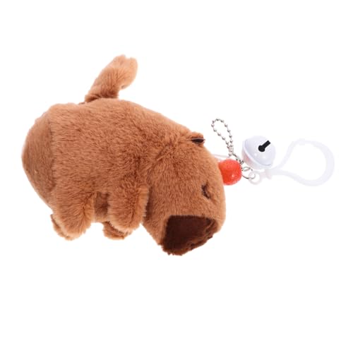 DRESSOOS üsch Capybara Anhänger Mit Schildkrötenrucksack Gefülltes Capybara Kuscheltier Schlüsselanhänger Für Rucksack Oder Tasche Niedliches Cartoon Design Für Tierliebhaber von DRESSOOS