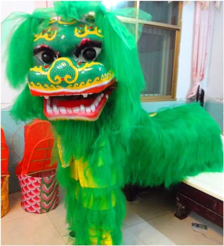 Wool Hand Made Lion Dance Chinese Dragon Dance Lion Dance Mascot Costumes Adults Cosplay Party Lion Dancing Costumes von DRFGHK