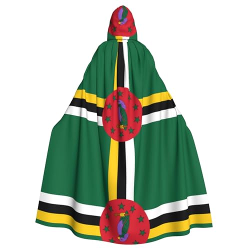 DRGFCXE Der Poncho mit der Flagge des Commonwealth of Dominica Ball-Kapuzenponcho ohne Reißverschluss kommt mit einer übergroßen Kapuze, bequem und weich, sodass Sie die Party in vollen Zügen genießen von DRGFCXE