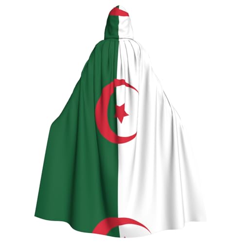 DRGFCXE Der Poncho mit der Flagge von Algerien ohne Reißverschluss verfügt über eine übergroße Kapuze, bequem und weich, sodass Sie die Party in vollen Zügen genießen können von DRGFCXE