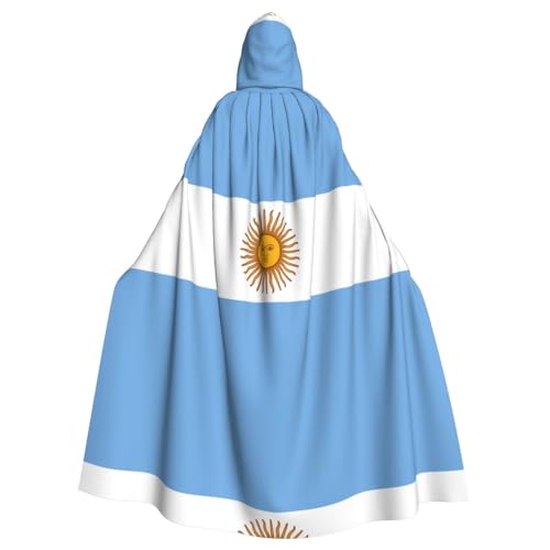 DRGFCXE Kapuzenponcho mit argentinischer Flagge, ohne Reißverschluss, mit übergroßer Kapuze, bequem und weich, damit Sie die Party in vollen Zügen genießen können von DRGFCXE