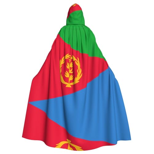 DRGFCXE Kapuzenponcho mit eritreischer Flagge, ohne Reißverschluss, mit übergroßer Kapuze, bequem und weich, damit Sie die Party in vollen Zügen genießen können von DRGFCXE