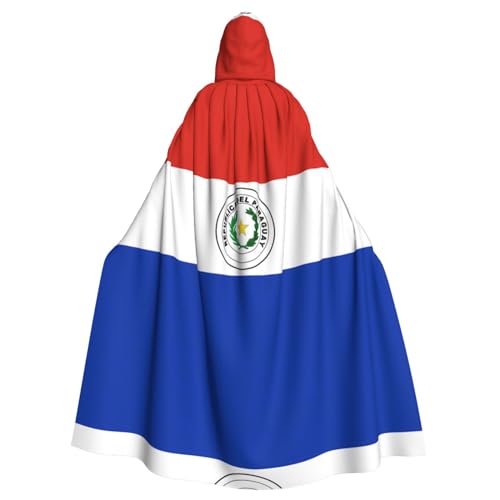 DRGFCXE Paraguay-Flagge, Kapuzenponcho ohne Reißverschluss, mit übergroßer Kapuze, bequem und weich, damit Sie die Party in vollen Zügen genießen können von DRGFCXE