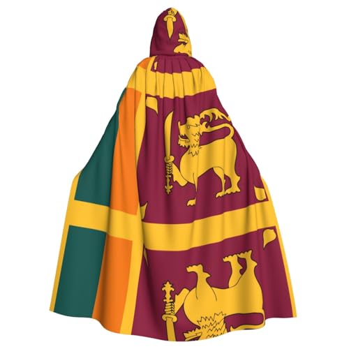 DRGFCXE Poncho mit Sri-Lanka-Flagge, ohne Reißverschluss, mit übergroßer Kapuze, bequem und weich, damit Sie die Party in vollen Zügen genießen können von DRGFCXE