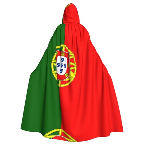 DRGFCXE Poncho mit portugiesischer Flagge, ohne Reißverschluss, mit übergroßer Kapuze, bequem und weich, damit Sie die Party in vollen Zügen genießen können von DRGFCXE