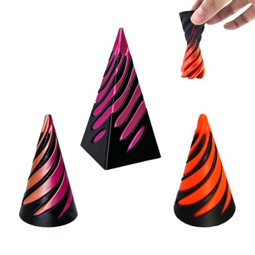 Pyramiden-Fidget-Spielzeug, Spiral Fidget Spielzeug,Unmögliche Pyramiden Durchgangsskulptur,Gedrucktes Spiralkegel Spielzeug Stressabbau-Spielzeug,Anti Stress Spielzeug von DRJCKOLOTH