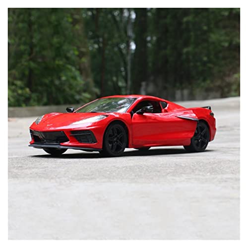 DRModels Motorfahrzeuge Replika Auto 1:18 Für Chevrolet Corvette 2020 Simulation Legierung Sportwagen Modell Sammlung Souvenir Display Kinder Geschenk Originalgetreue Nachbildung (Color : Red) von DRModels