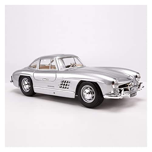 DRModels Motorfahrzeuge Replika Auto Druckguss 1:18 Für Benz 300SL 1954 Simulation Legierung Oldtimer Modell Erwachsene Sammlung Souvenir Display Originalgetreue Nachbildung (Color : Silver) von DRModels